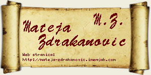 Mateja Ždrakanović vizit kartica